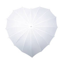Falcone - Hartvormige paraplu registered design - Handopening - Windproof - 110cm - Wit - Topgiving