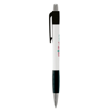 Witte striped grip pen - Topgiving